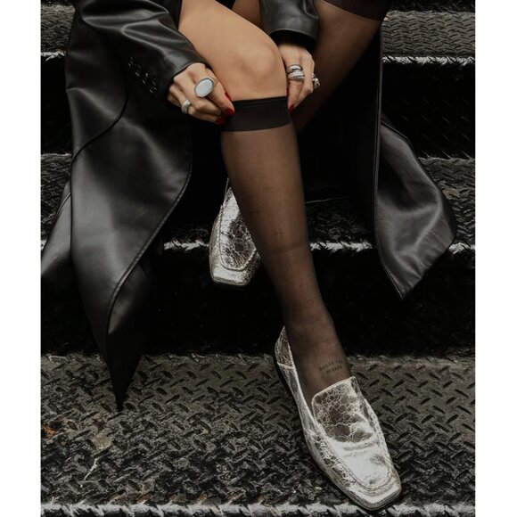 NEW DOLCE VITA Leather Beny Dress Flats in silver for women 825 3t2 - Picture 15 of 17